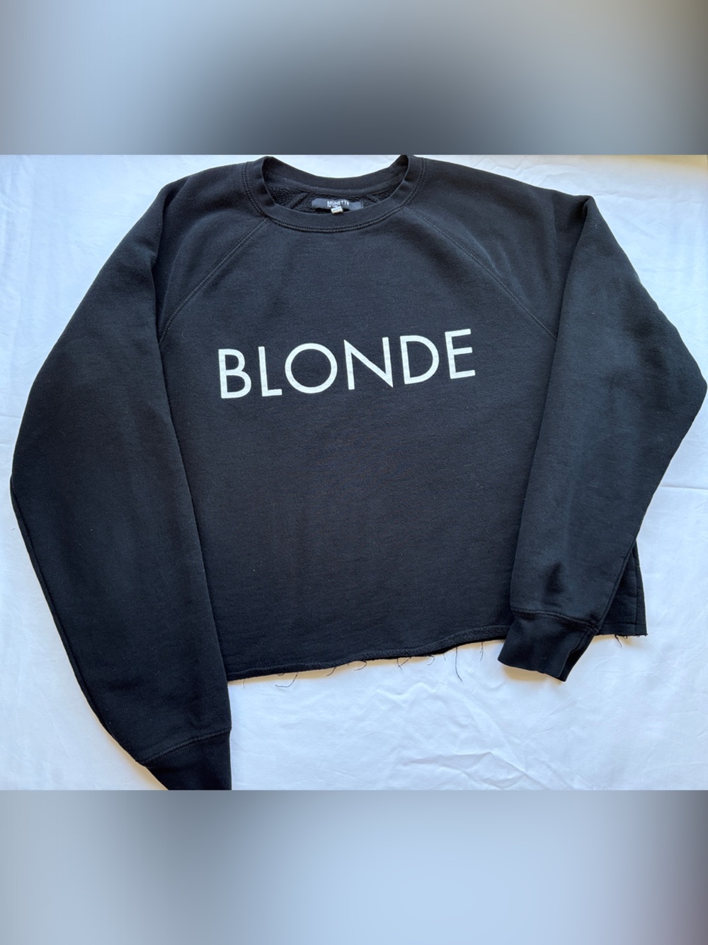 Brunette the label BLONDE Graphic Black Women's wide crop sweatshirt